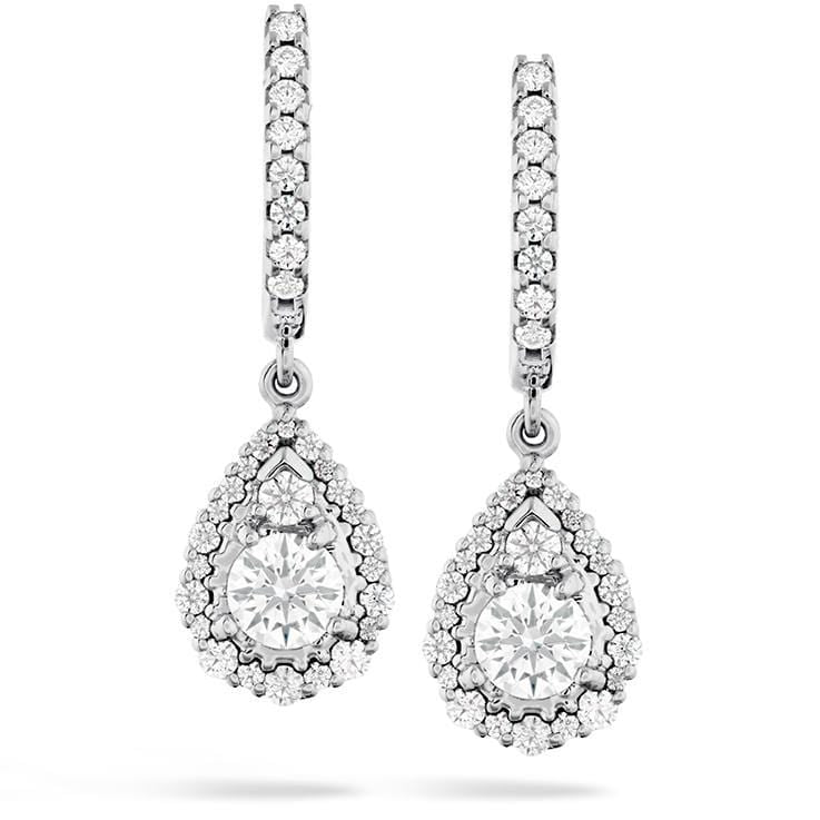 HOF Teardrop Halo Diamond Earrings - HFEHTRDH00908W-Hearts on Fire-Renee Taylor Gallery