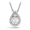 HOF Teardrop Halo Diamond Necklace - HFPHTRDH00608W-Hearts on Fire-Renee Taylor Gallery