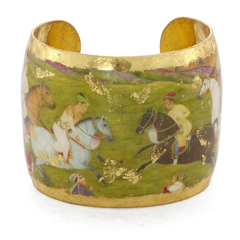 Indian Polo 2" Gold Cuff - VO1046-Evocateur-Renee Taylor Gallery