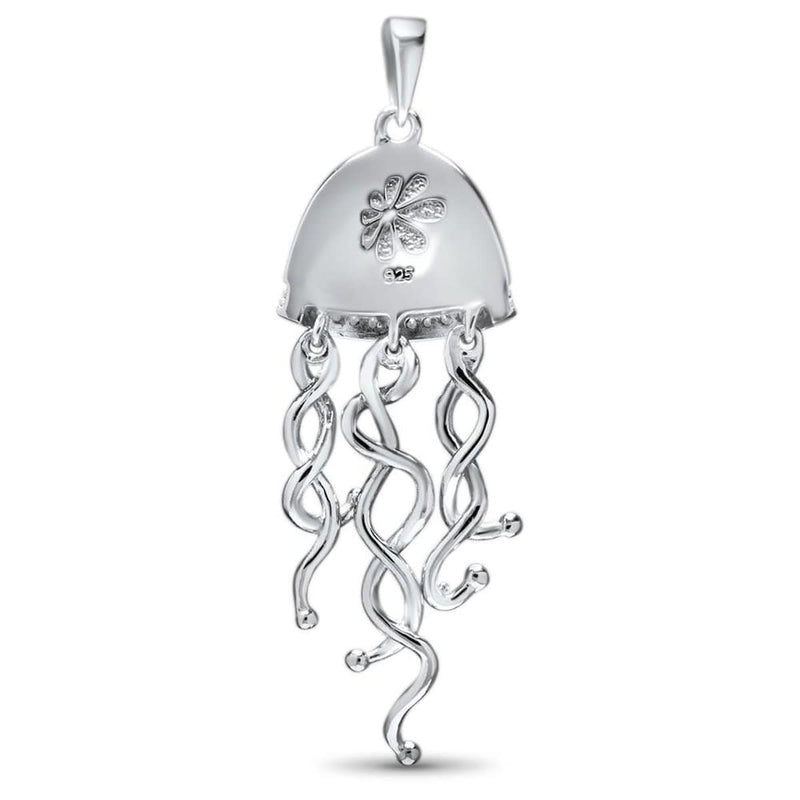 Sealife Jellyfish Necklace - Njell00-00-Marahlago Larimar-Renee Taylor Gallery