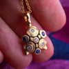18K Night Moth Sapphire & Diamond Pendant - M-115S-Alex Sepkus-Renee Taylor Gallery