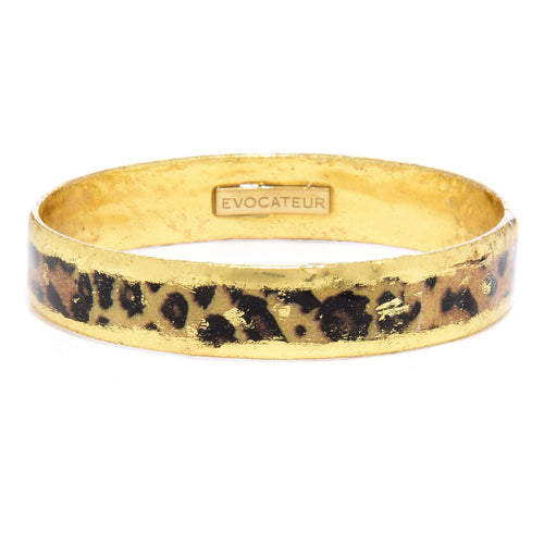 Leopard Gold .5" Bangle - HS512-Evocateur-Renee Taylor Gallery