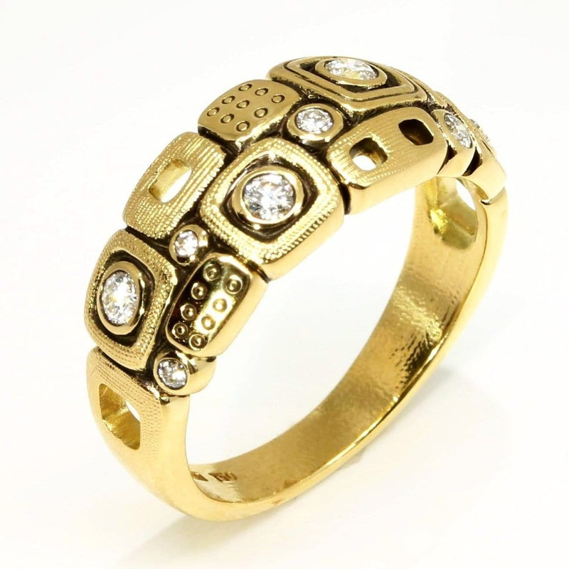 18K Little Windows Diamond Dome Ring - R-214D-Alex Sepkus-Renee Taylor Gallery