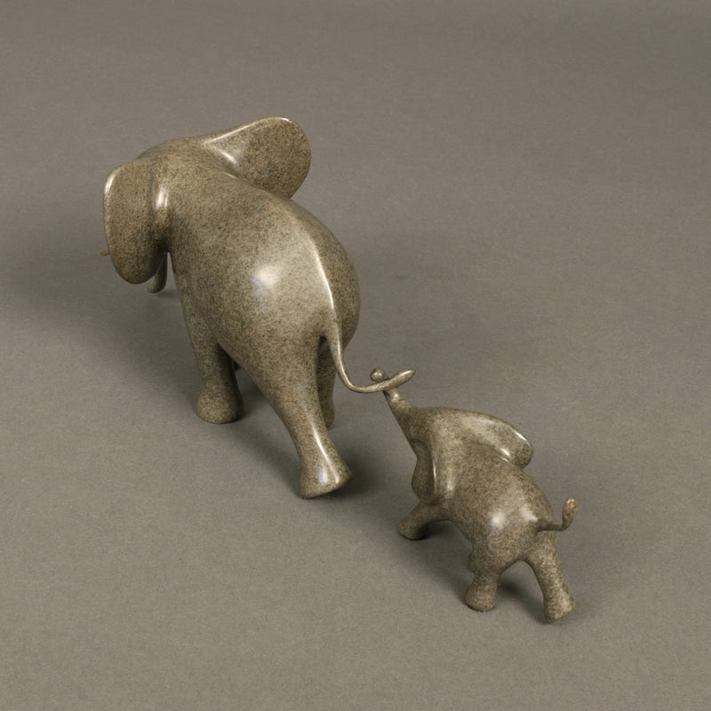 "Marching Elephant & Baby"-Loet Vanderveen-Renee Taylor Gallery