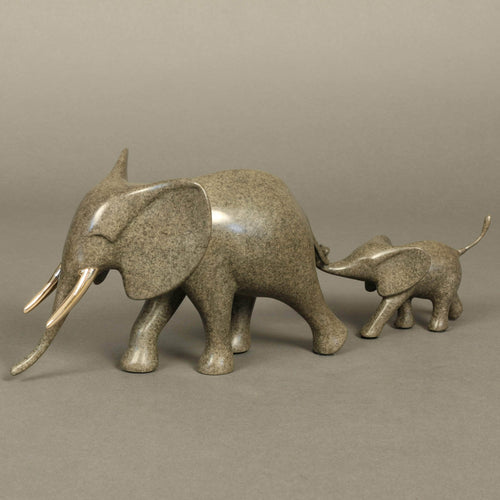 "Marching Elephant & Baby"-Loet Vanderveen-Renee Taylor Gallery