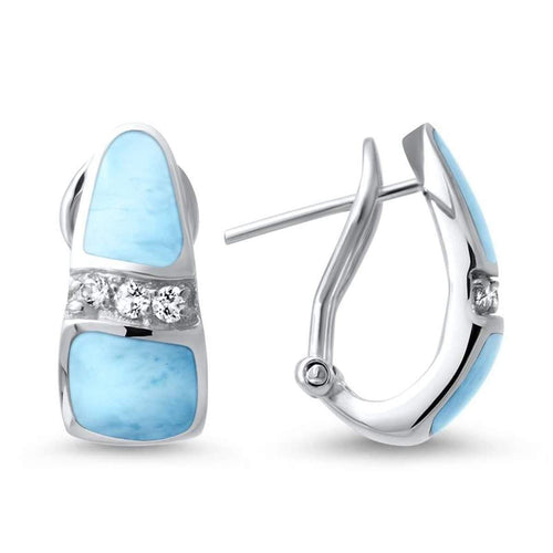 Marina Earrings - Emari00-00-Marahlago Larimar-Renee Taylor Gallery