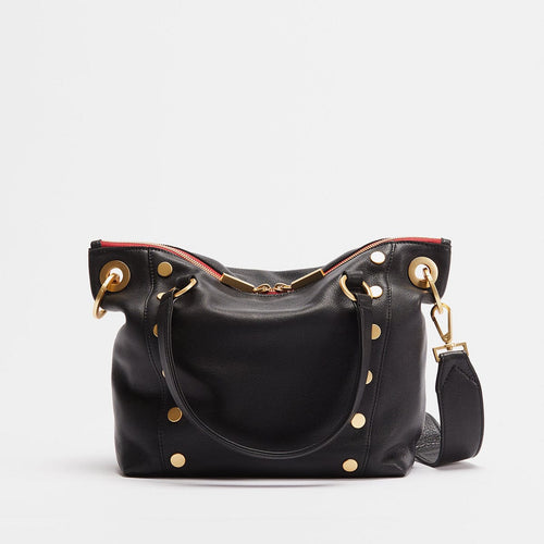 DANIEL MED - Black/Brushed Gold Red Zip-Hammitt-Renee Taylor Gallery