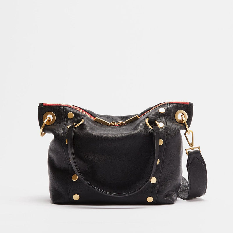 DANIEL MED - Black/Brushed Gold Red Zip-Hammitt-Renee Taylor Gallery