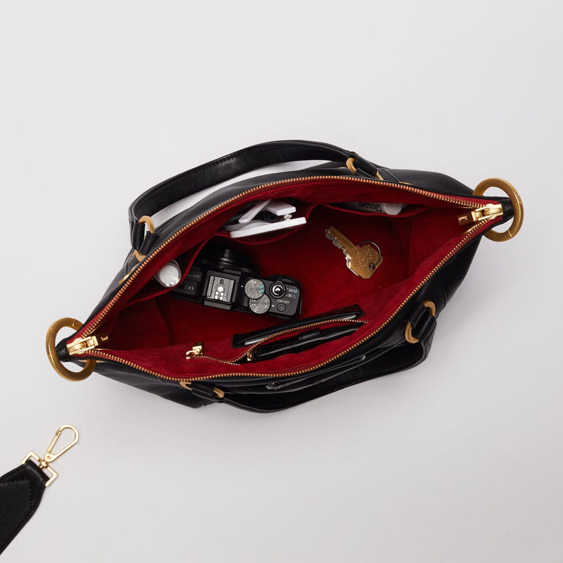 DANIEL MED - Black/Brushed Gold Red Zip-Hammitt-Renee Taylor Gallery