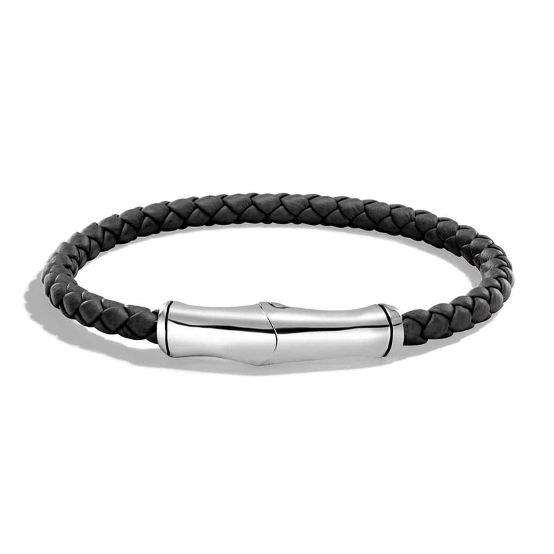 RARE1STUDIO All Black Leather Bracelet for Men & Boys