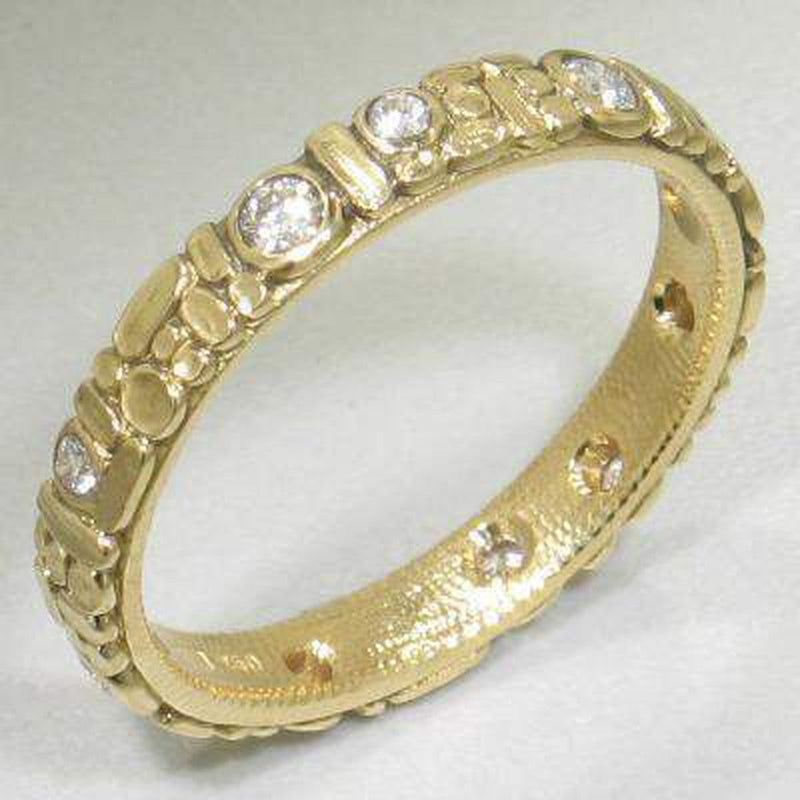 18K Mosaic Diamond Band - R-155D-Alex Sepkus-Renee Taylor Gallery