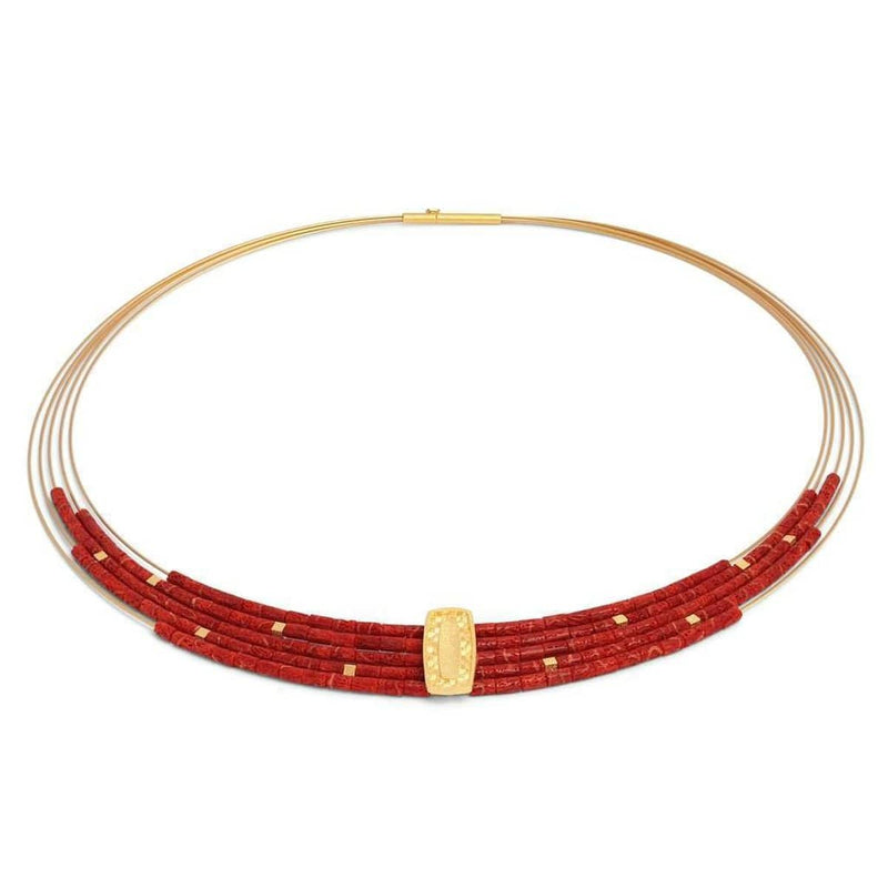 Movena Red Coral Necklace - 84922296-Bernd Wolf-Renee Taylor Gallery