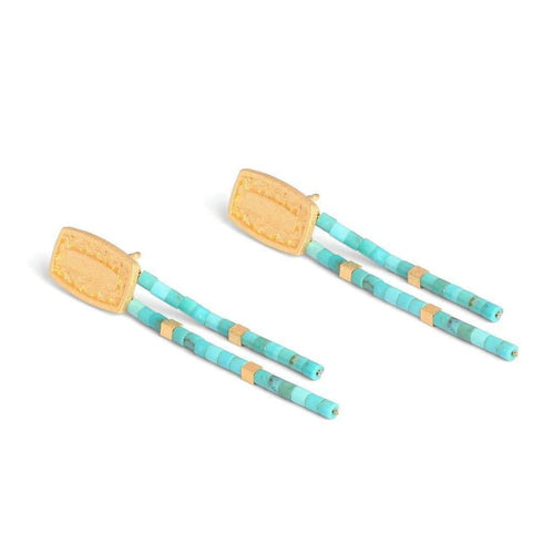 Movena Turquoise Earrings - 15786256-Bernd Wolf-Renee Taylor Gallery