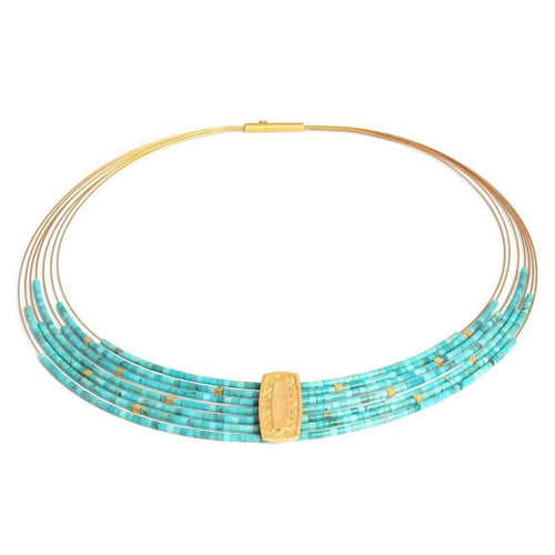 Moveno Turquoise Necklace - 84928256-Bernd Wolf-Renee Taylor Gallery