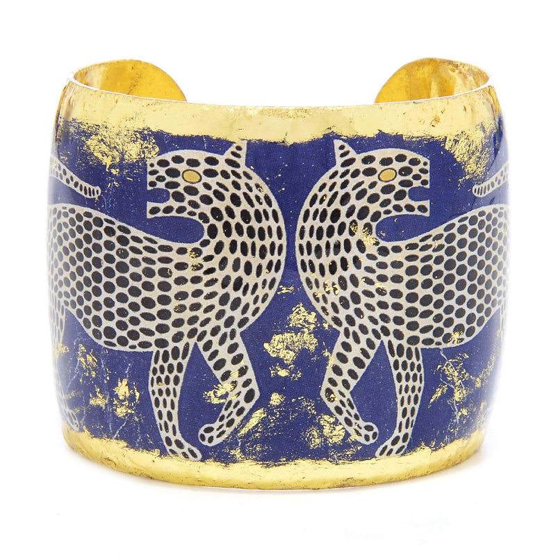 Mythic Jaguar 2" Gold Cuff - HS135-Evocateur-Renee Taylor Gallery