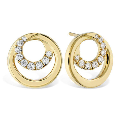 Optima Circle Diamond Stud Earrings - HFEOPTCR00388-Hearts on Fire-Renee Taylor Gallery