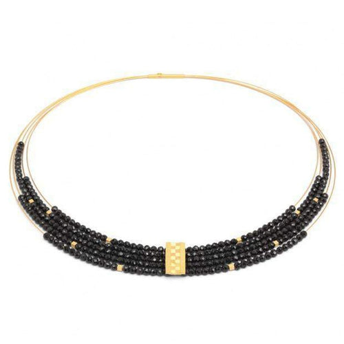 Orfea Black Spinel Necklace - 85085496-Bernd Wolf-Renee Taylor Gallery