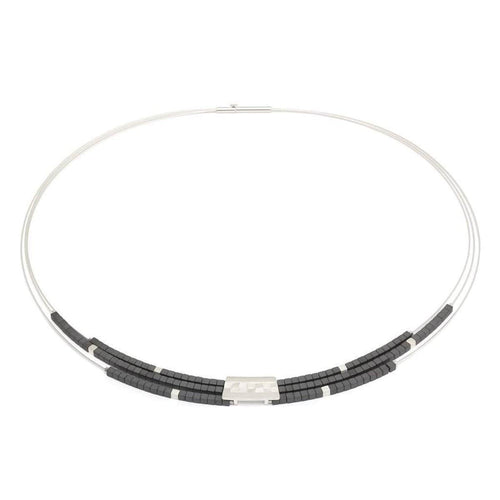 Orfini Silver Hematite Necklace - 85089274-Bernd Wolf-Renee Taylor Gallery