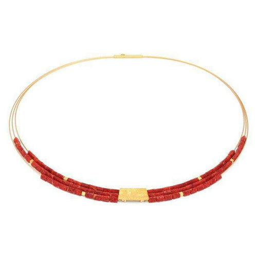 Orfini Red Stone Necklace - 85089296-Bernd Wolf-Renee Taylor Gallery