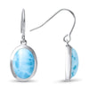 Basic Oval Earrings - Ebasi04-00-Marahlago Larimar-Renee Taylor Gallery