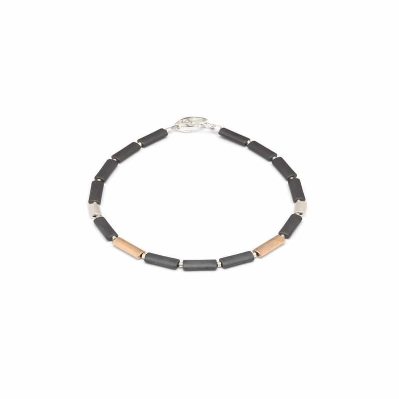 Ovalsa Hematite Rose Gold & Silver Bracelet - 82343275-Bernd Wolf-Renee Taylor Gallery