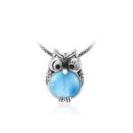 Wildlife Owl Necklace - Nowl000-00-Marahlago Larimar-Renee Taylor Gallery