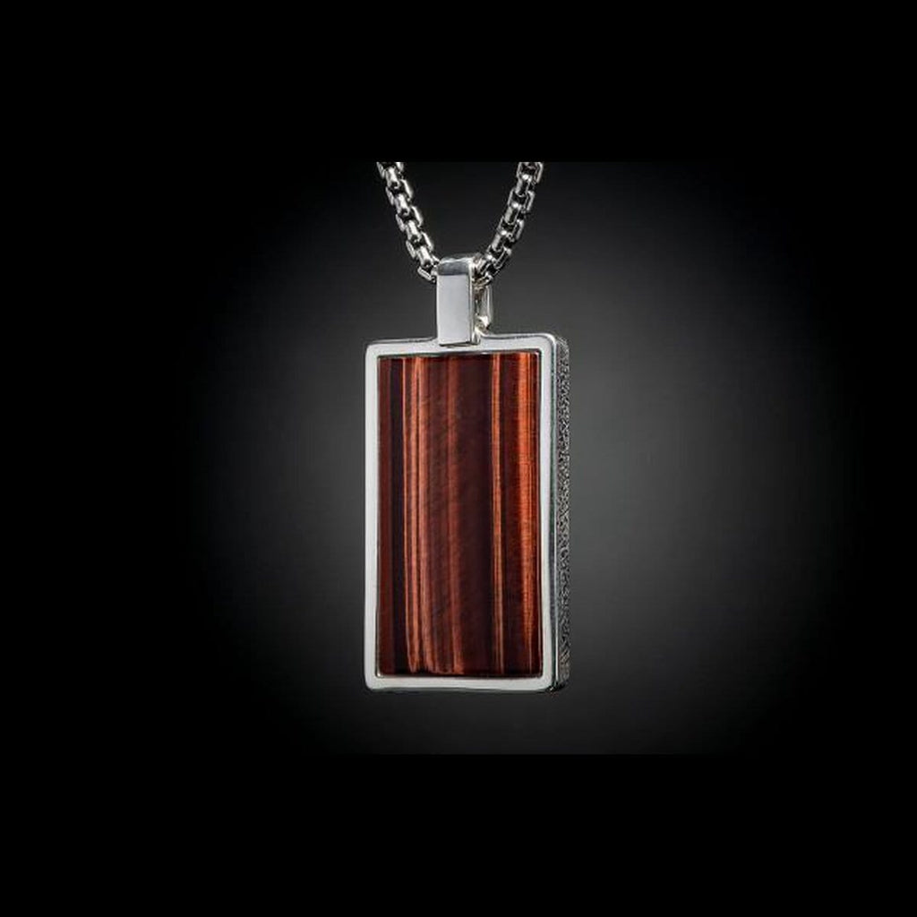 Men's Red Tiger Eye Pinnacle Necklace - P43 RTE-William Henry-Renee Taylor Gallery
