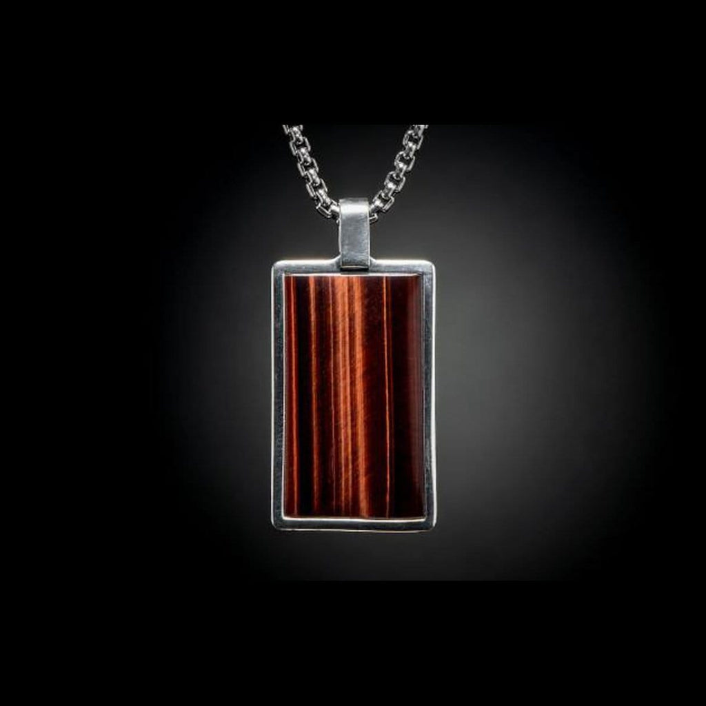 Men's Red Tiger Eye Pinnacle Necklace - P43 RTE-William Henry-Renee Taylor Gallery
