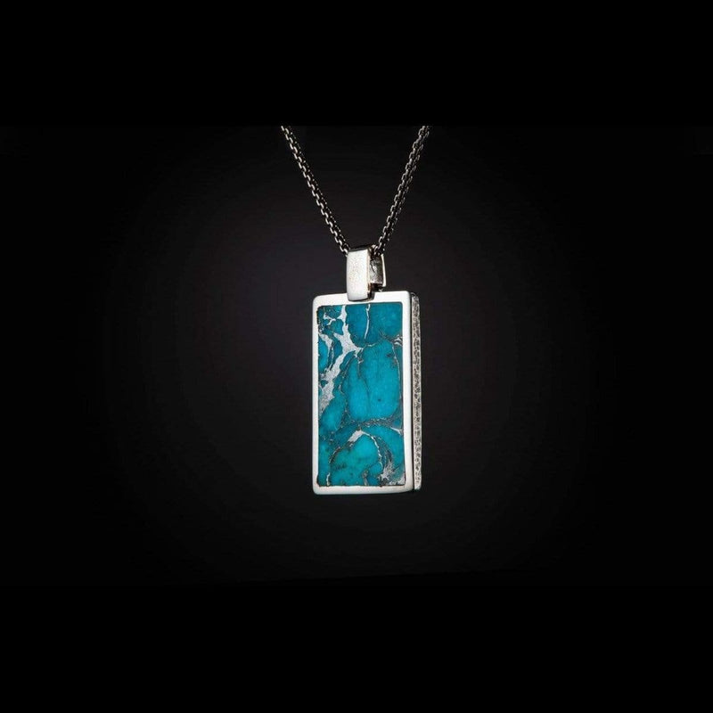 Men's Turquoise Shift Necklace - P44 TQ-William Henry-Renee Taylor Gallery