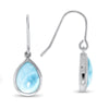 Basic Pear Dangle Earrings - Ebasi08-00-Marahlago Larimar-Renee Taylor Gallery