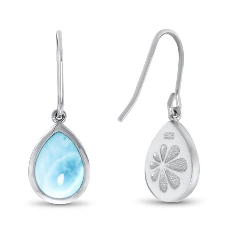 Basic Pear Dangle Earrings - Ebasi08-00-Marahlago Larimar-Renee Taylor Gallery