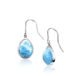 Basic Pear Dangle Earrings - Ebasi08-00-Marahlago Larimar-Renee Taylor Gallery