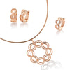 Rose Gold Plated Sterling Silver Earrings - 06/60793-Breuning-Renee Taylor Gallery