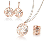 Rose Gold Plated Sterling Silver Sapphire Earrings - 06/60812-Breuning-Renee Taylor Gallery