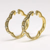 18K Quatrefoil Diamond Huggie Earrings - E-233D-Alex Sepkus-Renee Taylor Gallery