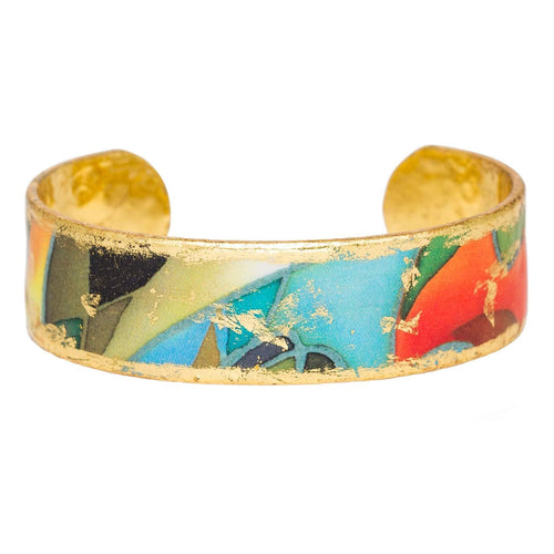 Rainforest .75" Gold Cuff - MG113-Evocateur-Renee Taylor Gallery