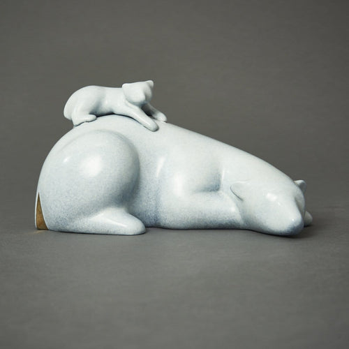 "Reclining Polar Bear & Baby"-Loet Vanderveen-Renee Taylor Gallery