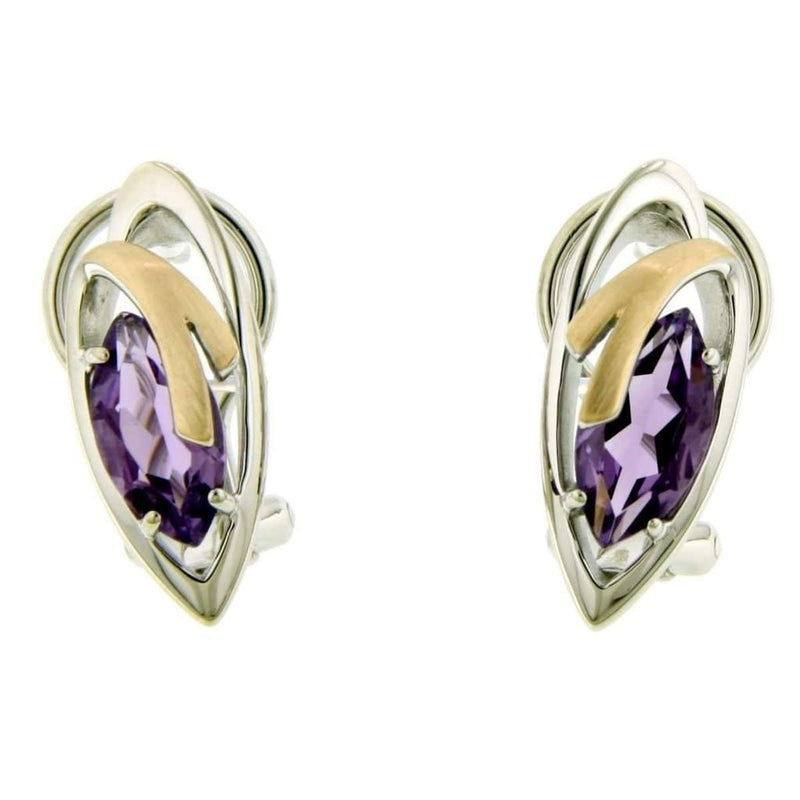 Sterling Silver Amethyst Earrings - 02/83711-AM-Breuning-Renee Taylor Gallery