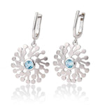 Sterling Silver Blue Topaz Earrings - 06/60714-Breuning-Renee Taylor Gallery