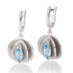 Sterling Silver Blue Topaz Earrings - 06/60723-Breuning-Renee Taylor Gallery