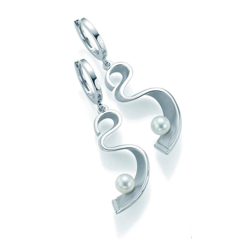 Sterling Silver Pearl Earrings - 06/60627-Breuning-Renee Taylor Gallery