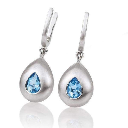 Sterling Silver Blue Topaz Earrings - 06/60725-Breuning-Renee Taylor Gallery