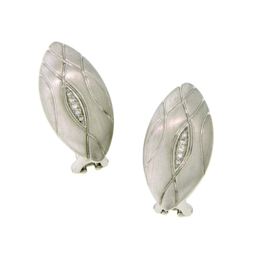 Sterling Silver Diamond Earring - 01/83661-Breuning-Renee Taylor Gallery