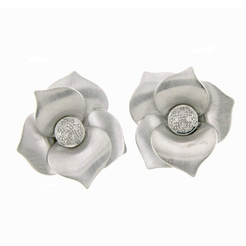 Sterling Silver Diamond Earrings - 01/05567-Breuning-Renee Taylor Gallery