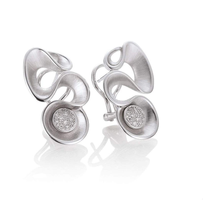 Sterling Silver Diamond Earrings - 01/05568-Breuning-Renee Taylor Gallery