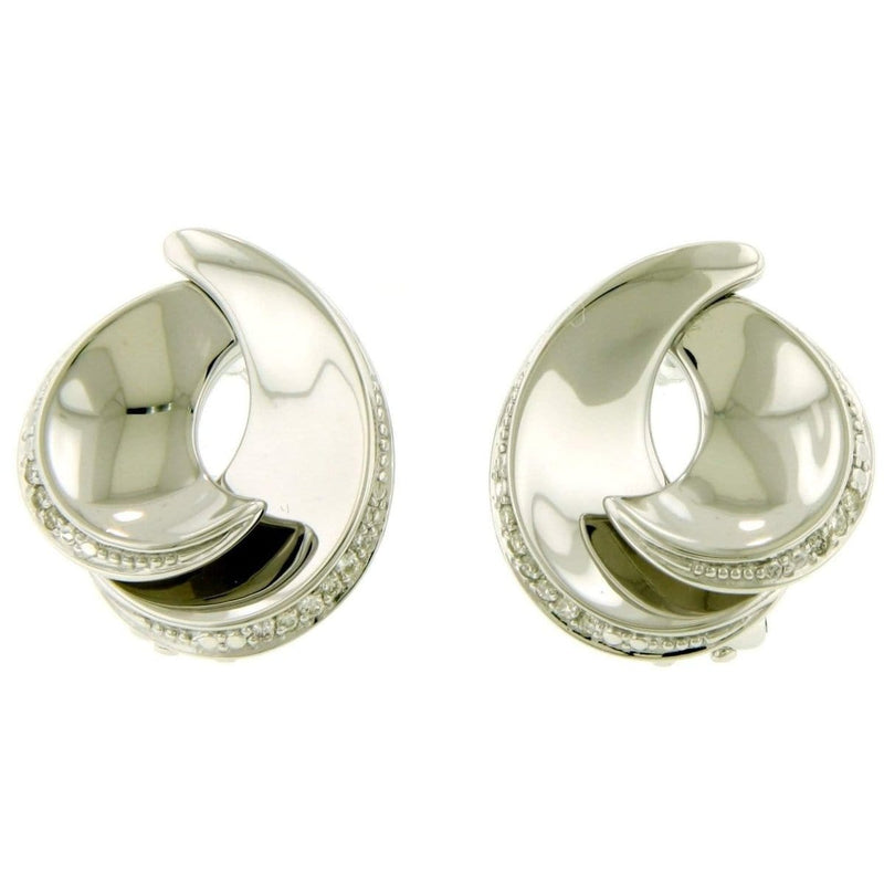 Sterling Silver Diamond Earrings - 01/83658-Breuning-Renee Taylor Gallery