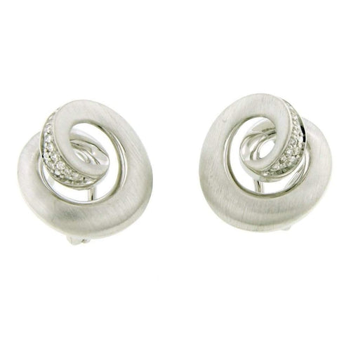 Sterling Silver Diamond Earrings - 01/83695-Breuning-Renee Taylor Gallery
