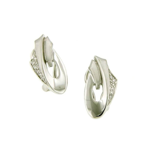 Sterling Silver Diamond Earrings - 01/83721-Breuning-Renee Taylor Gallery