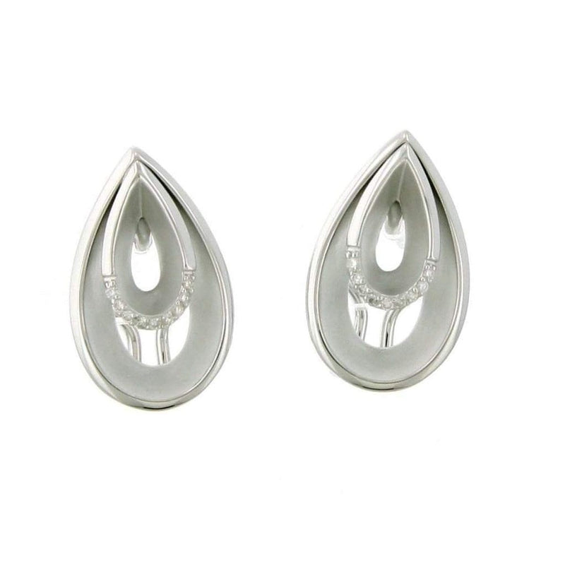 Sterling Silver Diamond Earrings - 01/84711-Breuning-Renee Taylor Gallery