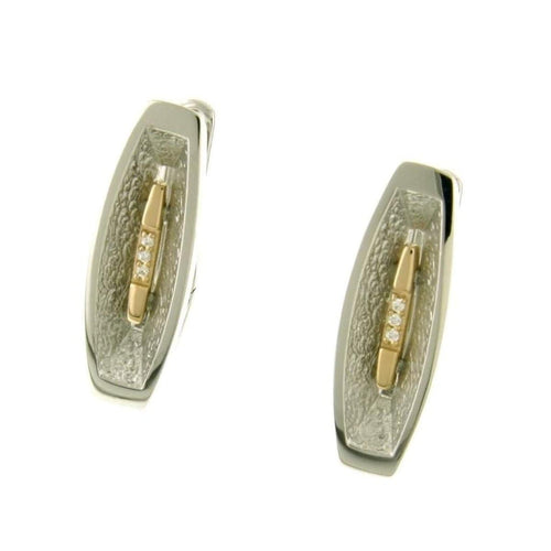 Sterling Silver Diamond Earrings - 06/60645-Breuning-Renee Taylor Gallery